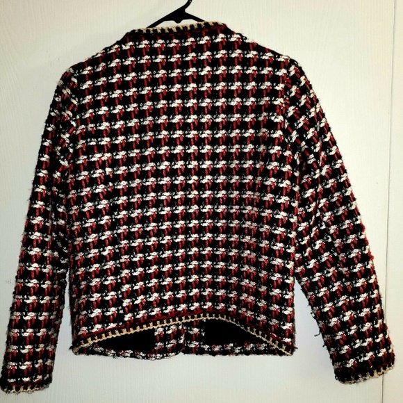 Zara Multicolor New Tweed Blazer Sz M - Picture 4 of 8